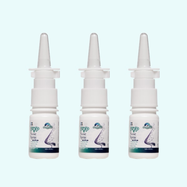 PVP Nose Spray สามขวดจากภาพสินค้าจริง